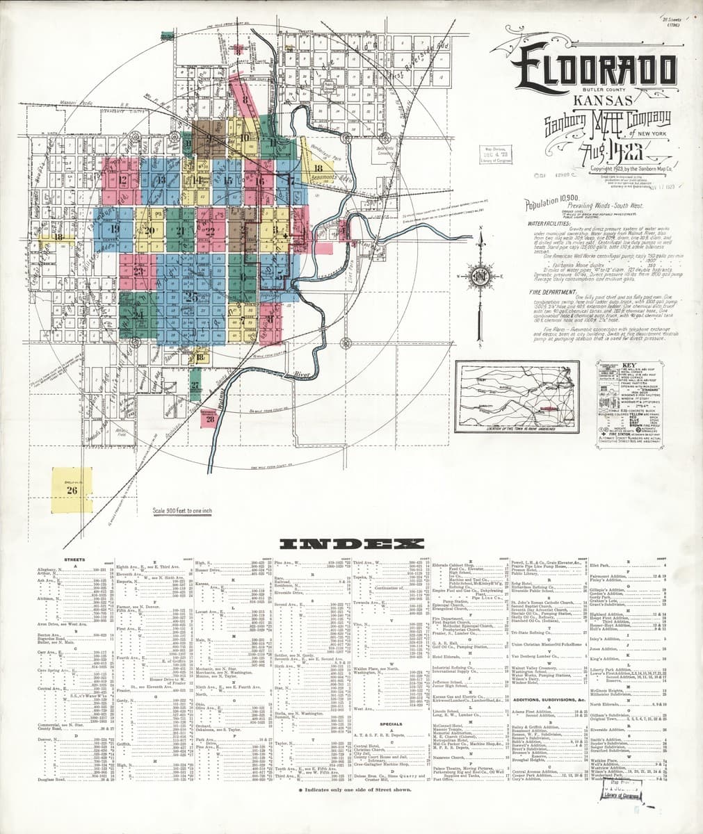 El Dorado, Kansas - 1923 Sanborn Map