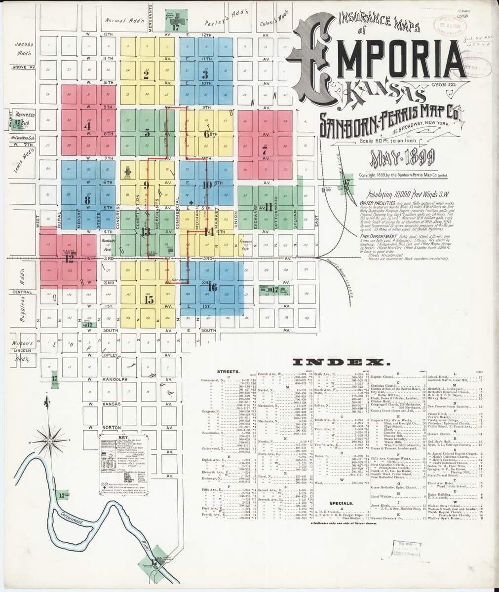 Emporia, Kansas - 1899 Sanborn Map