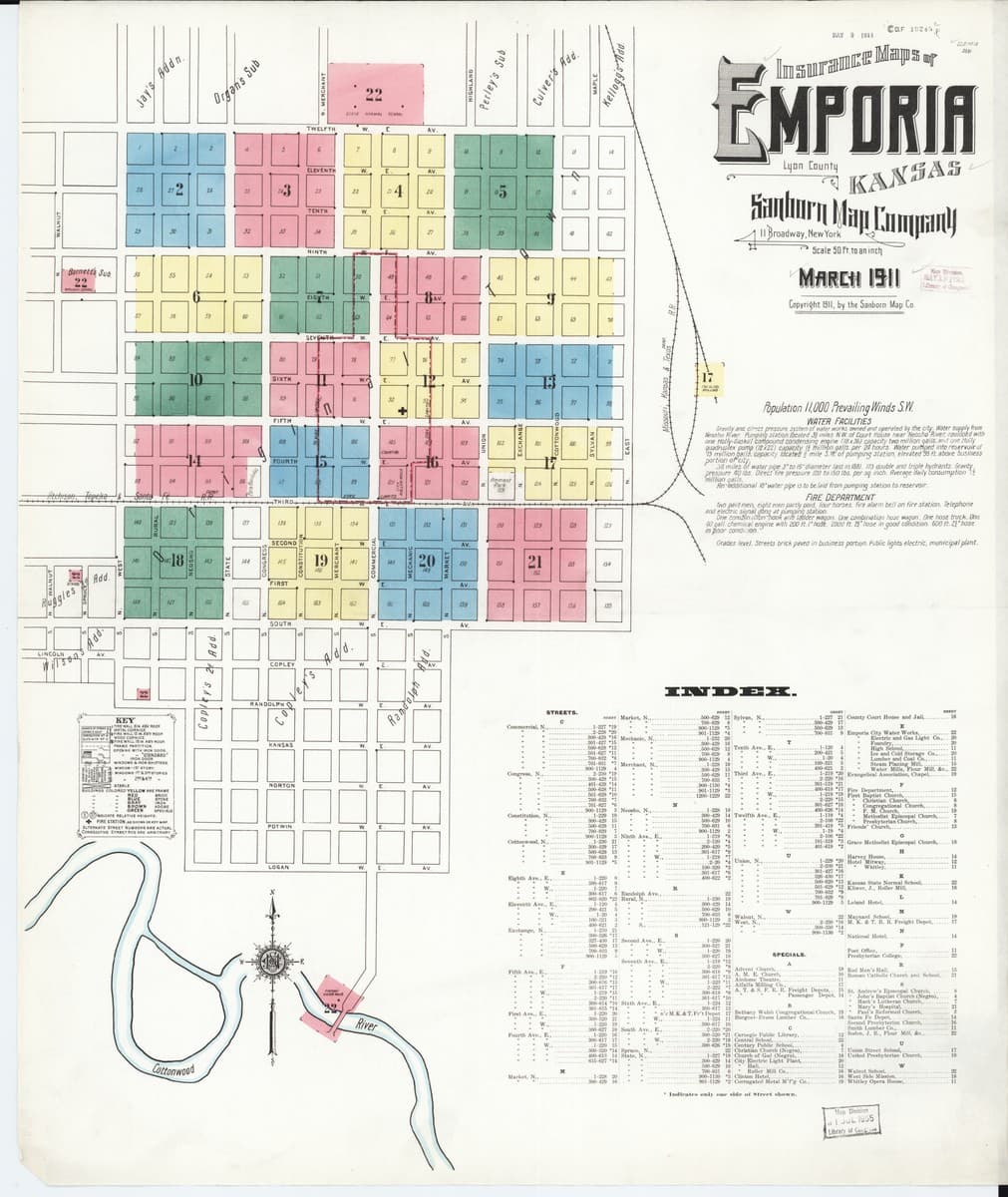Emporia, Kansas - 1911 Sanborn Map