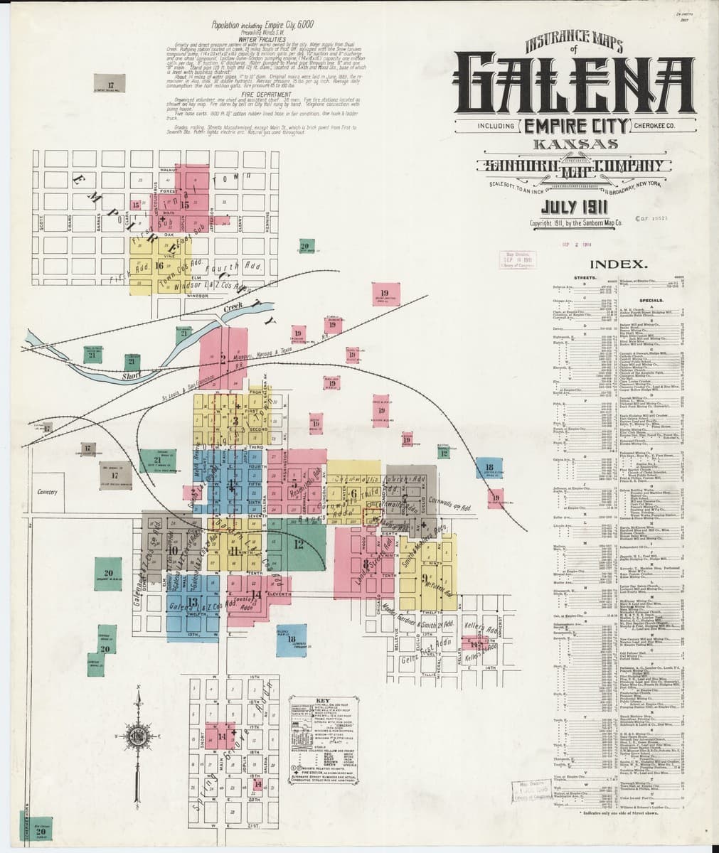 Galena, Kansas - 1911 Sanborn Map
