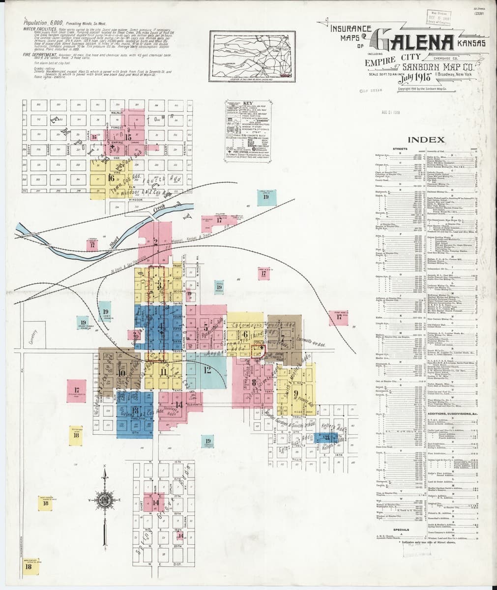 Galena, Kansas - 1918 Sanborn Map
