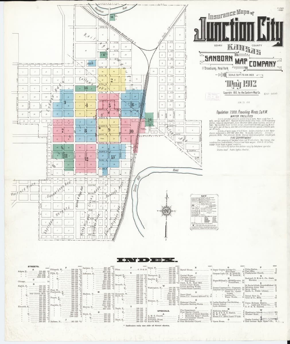 Junction City, Kansas - 1912 Sanborn Map