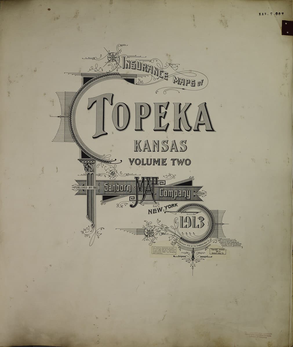 Topeka, Kansas - 1913 Sanborn Map