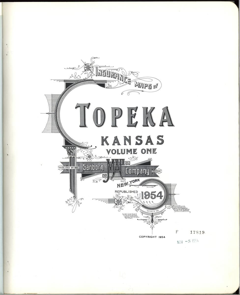 Topeka, Kansas - 1954 Sanborn Map