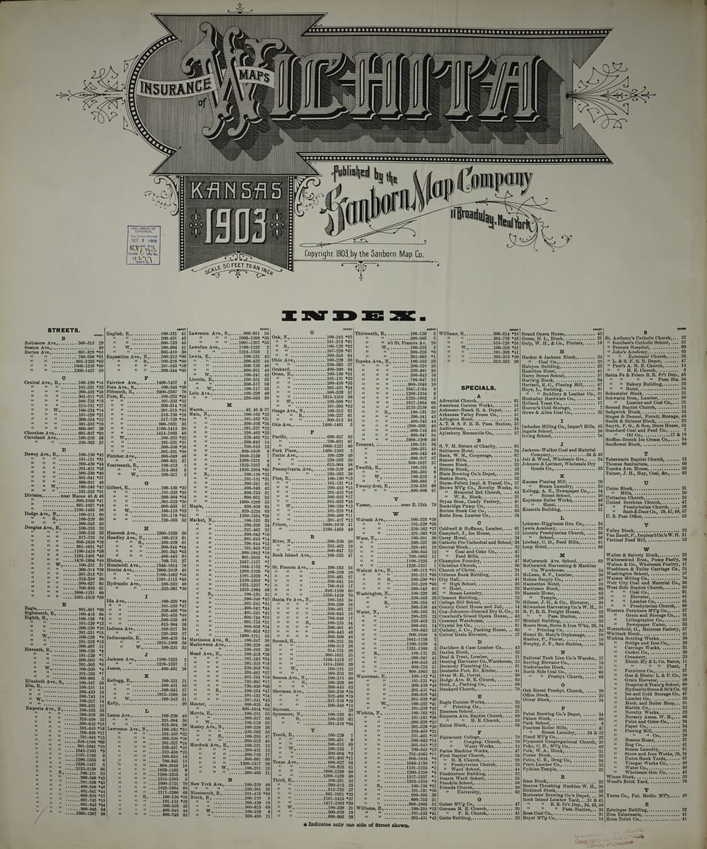 Wichita, Kansas - 1905 Sanborn Map