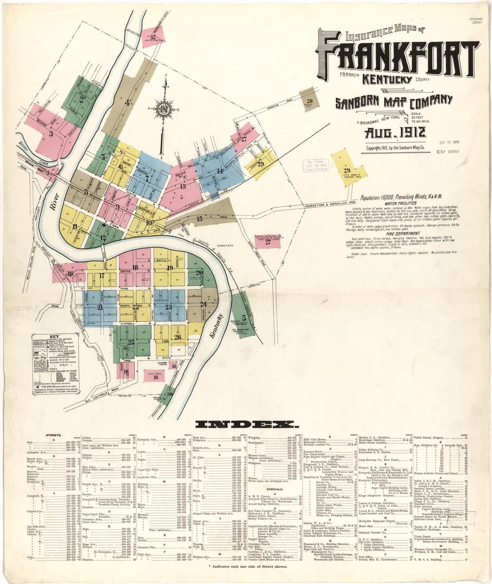 Frankfort, Kentucky - 1912 Sanborn Map