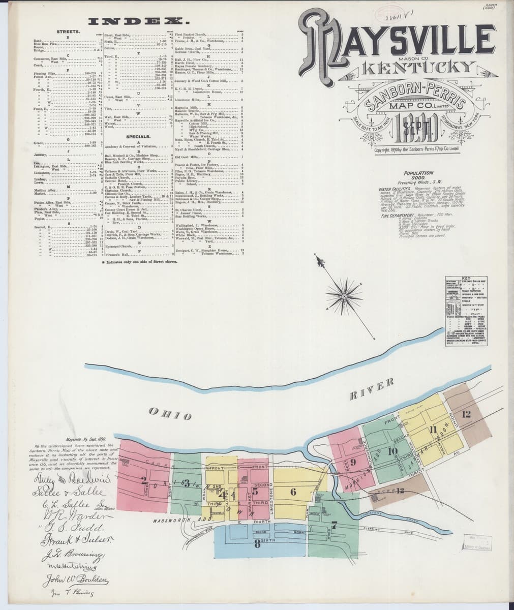 Maysville, Kentucky - 1890 Sanborn Map