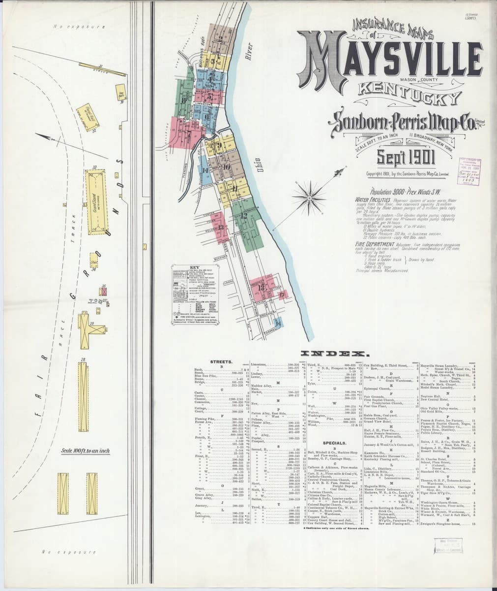 Maysville, Kentucky - 1901 Sanborn Map