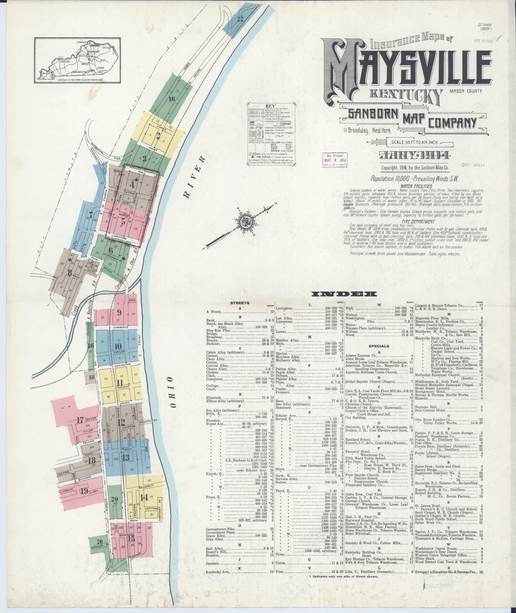 Maysville, Kentucky - 1914 Sanborn Map