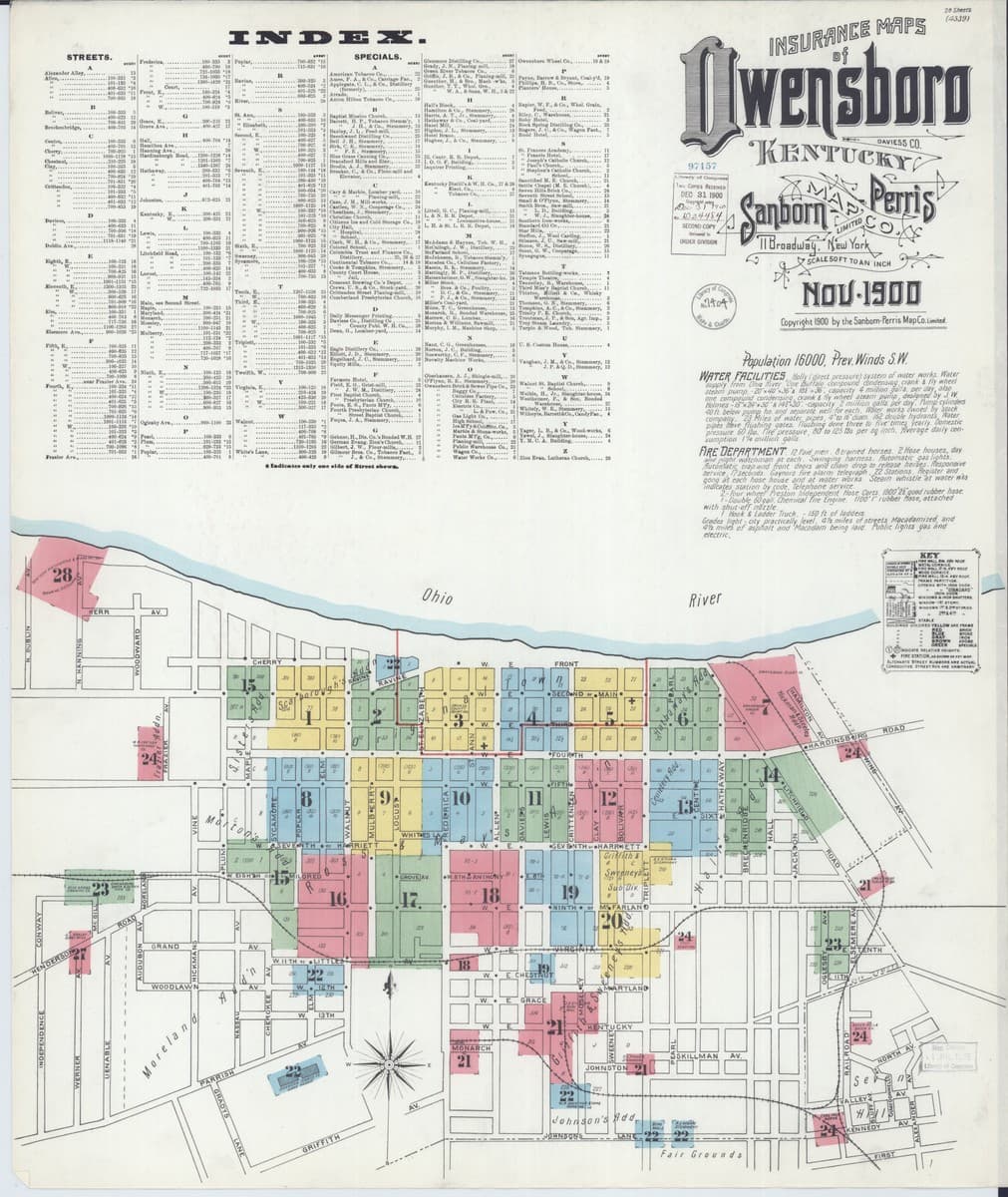 Owensboro, Kentucky - 1900 Sanborn Map