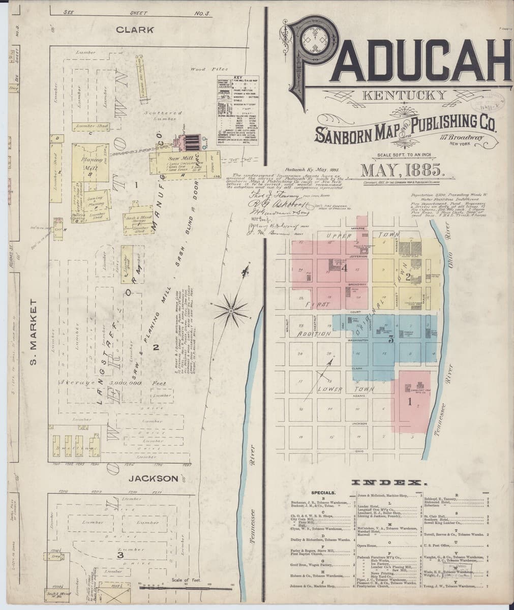 Paducah, Kentucky - 1885 Sanborn Map