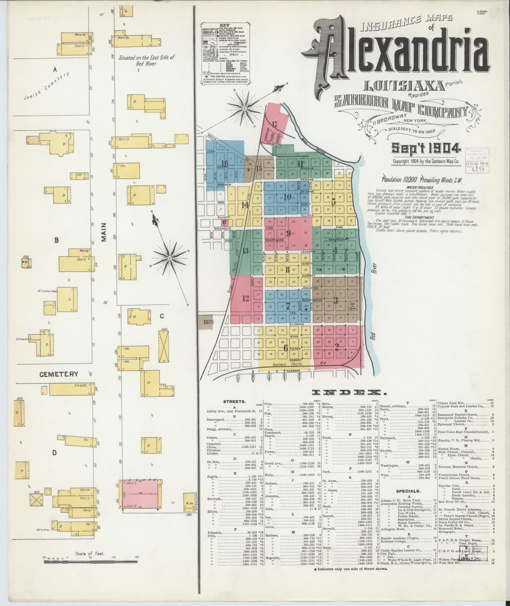 Alexandria, Louisiana - 1904 Sanborn Map