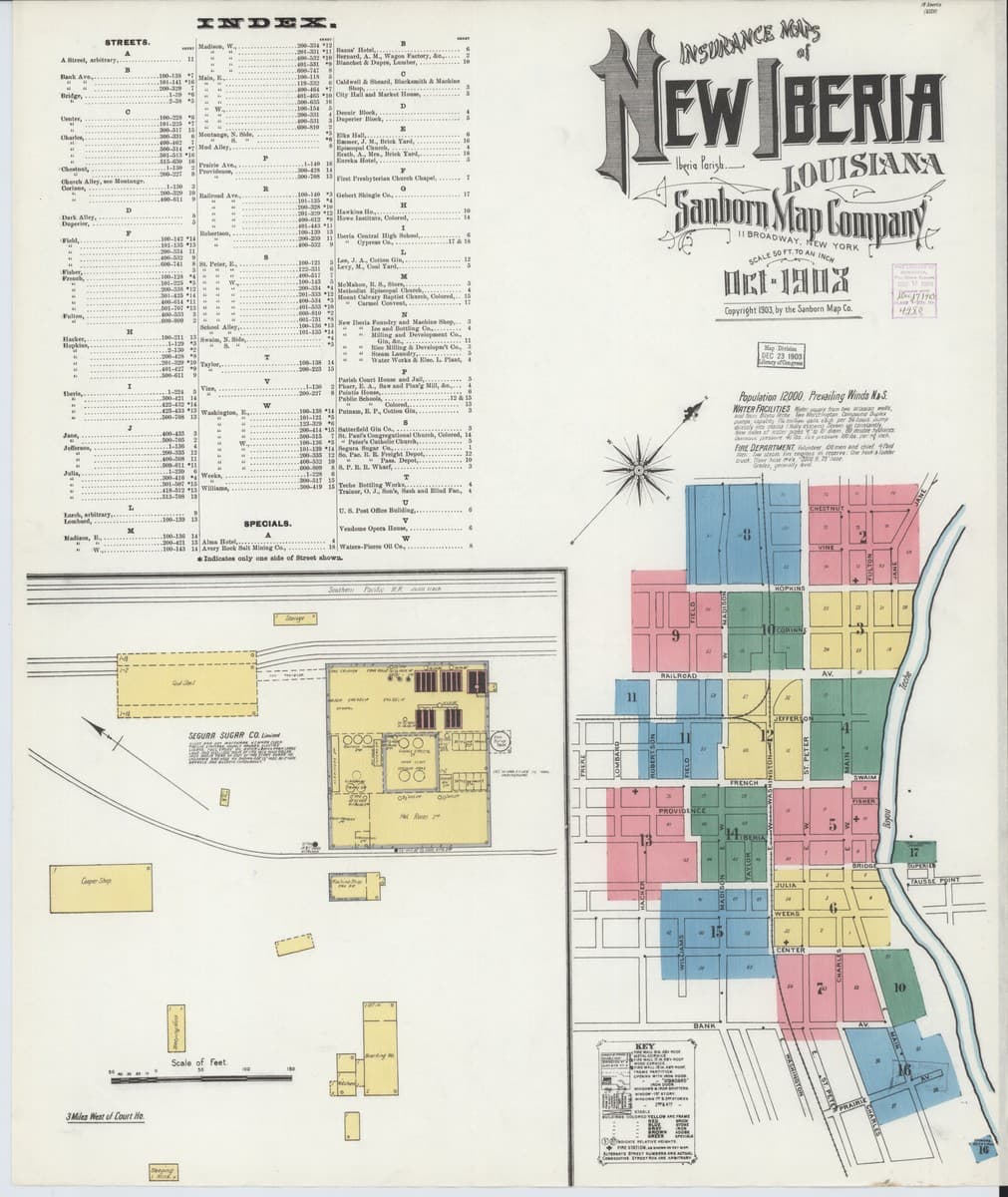New Iberia, Louisiana - 1903 Sanborn Map