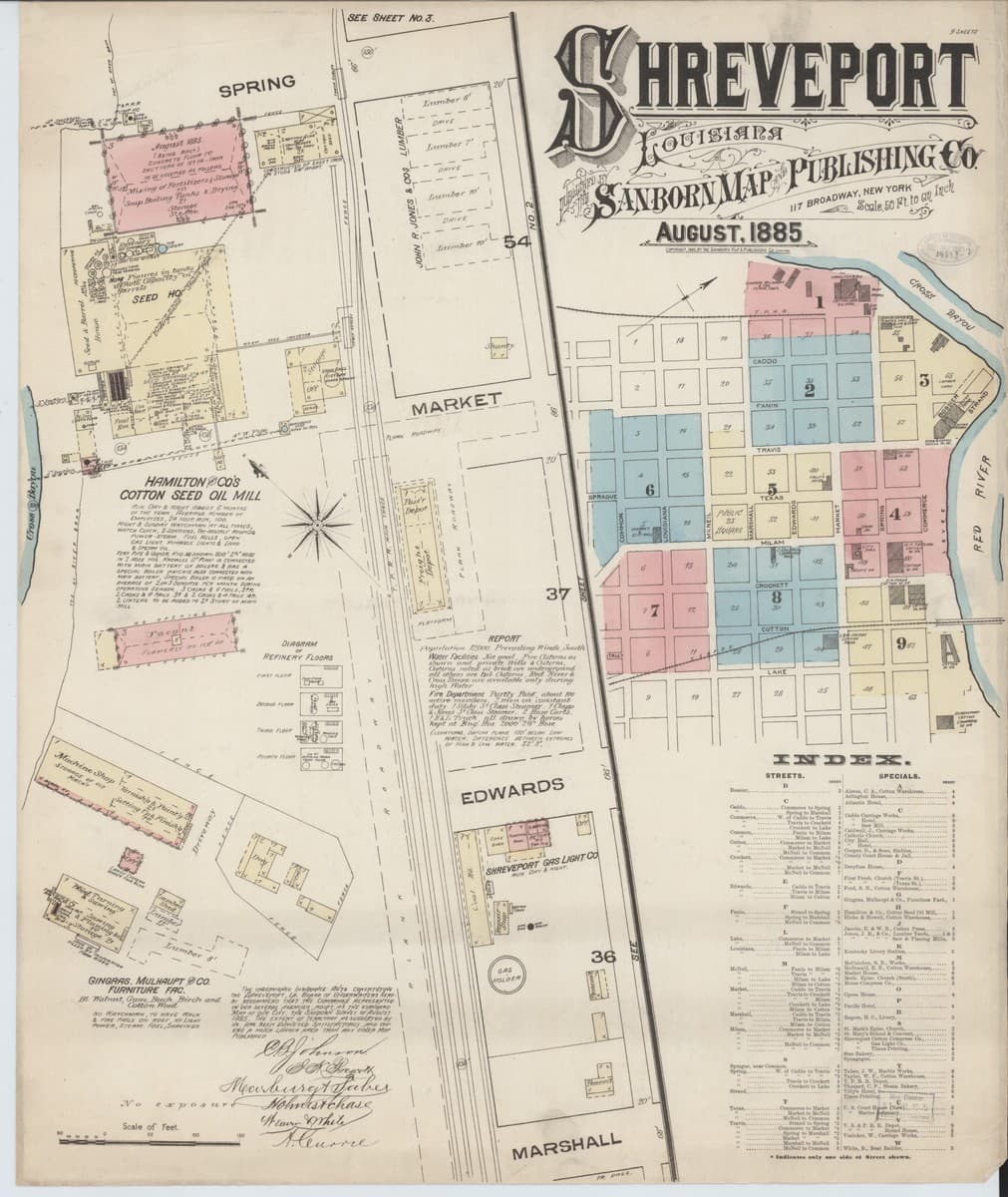 Shreveport, Louisiana - 1885 Sanborn Map
