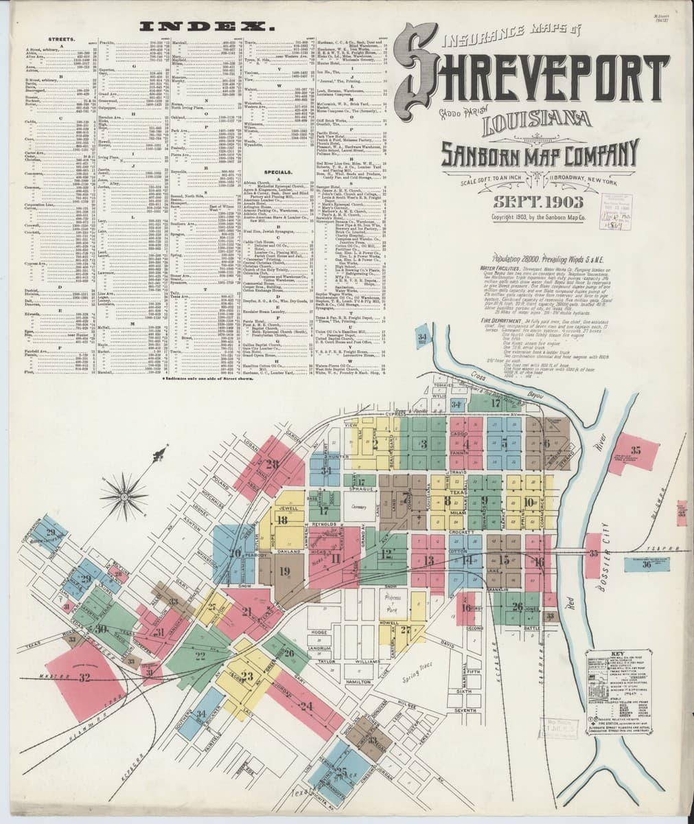 Shreveport, Louisiana - 1903 Sanborn Map