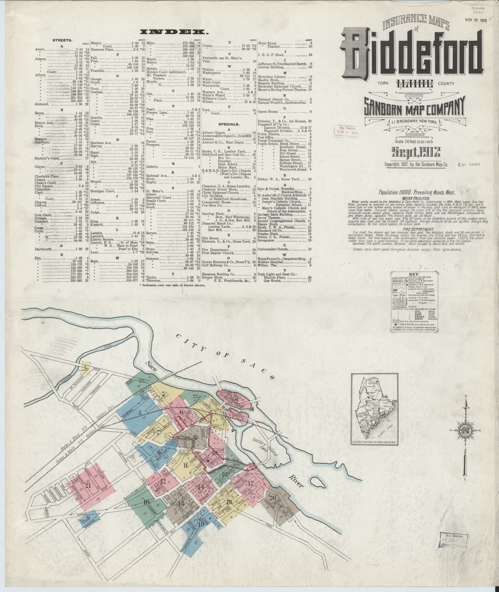 Biddeford, Maine - 1912 Sanborn Map
