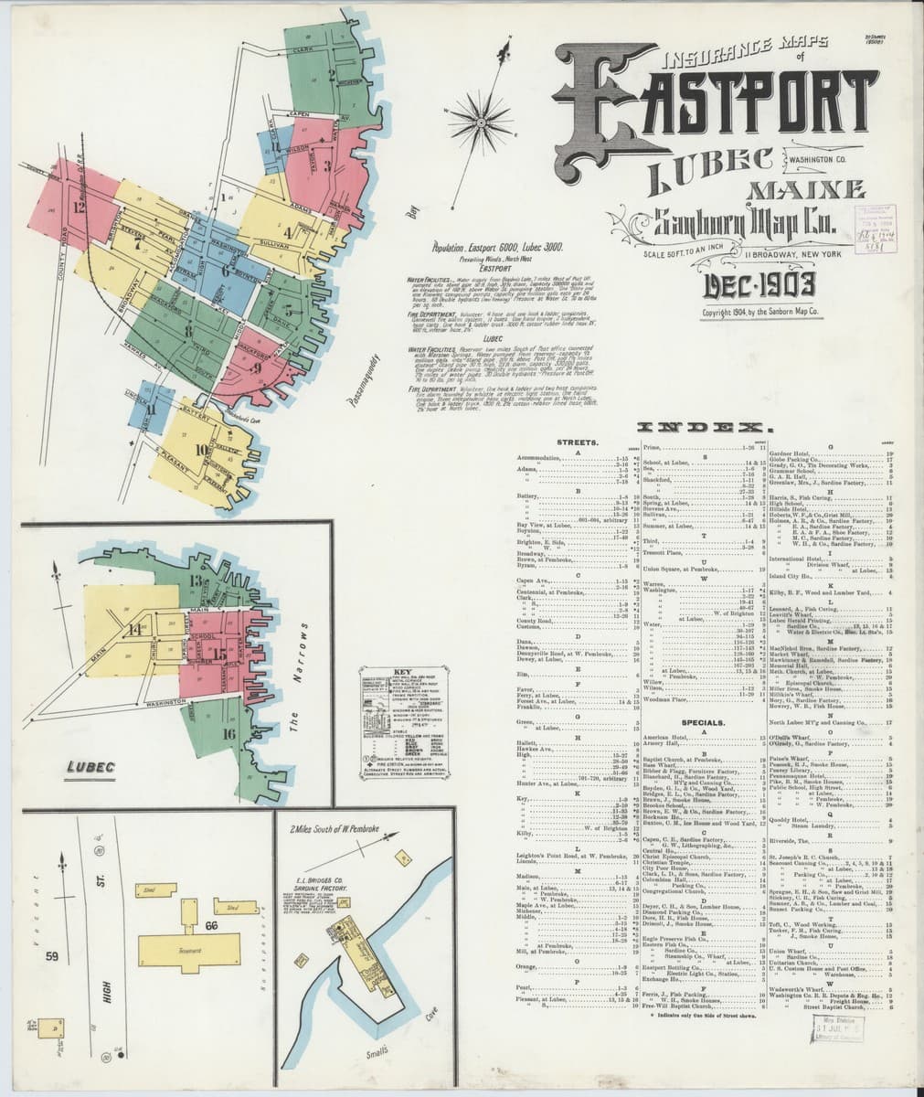 Eastport, Maine - 1903 Sanborn Map