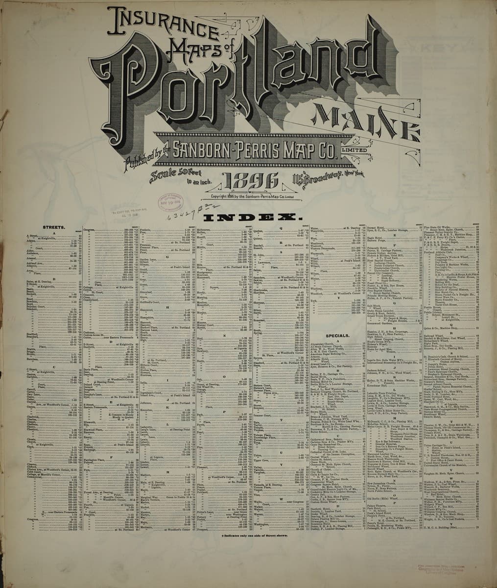 Framed print of Portland, Maine (1896)