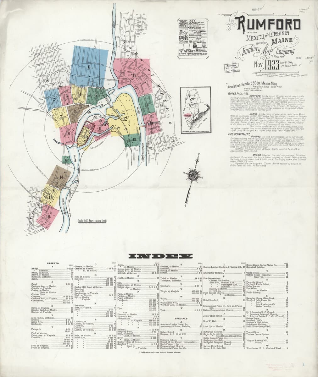 Rumford, Maine - 1923 Sanborn Map