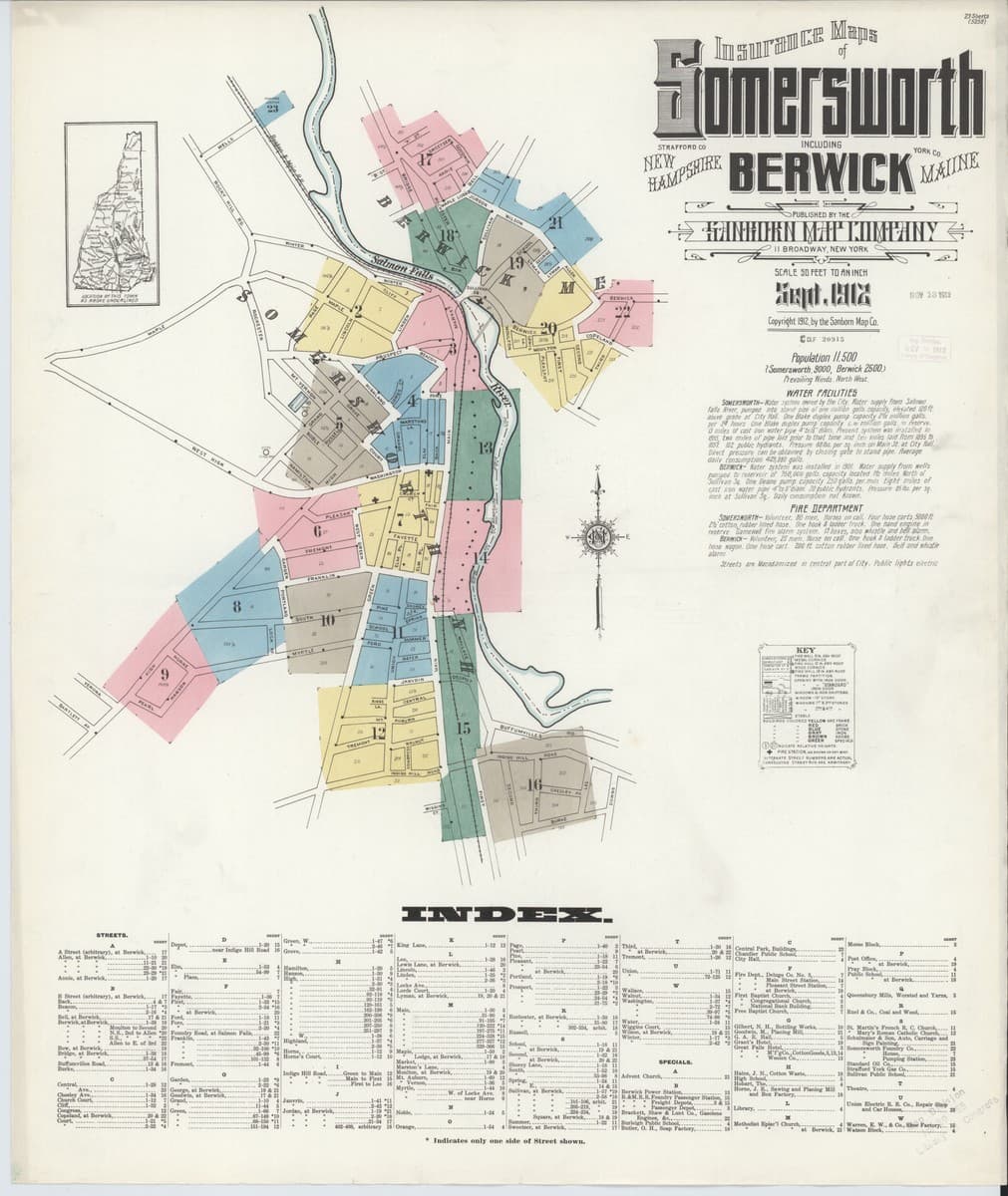Somersworth, Maine - 1912 Sanborn Map