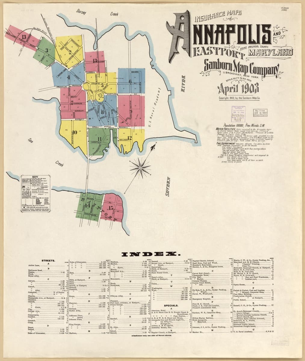 Annapolis, Maryland - 1903 Sanborn Map