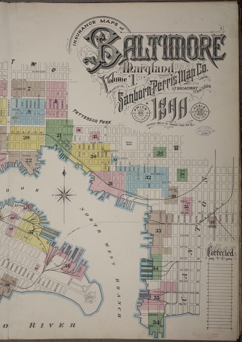 Baltimore, Maryland - 1890 Sanborn Map