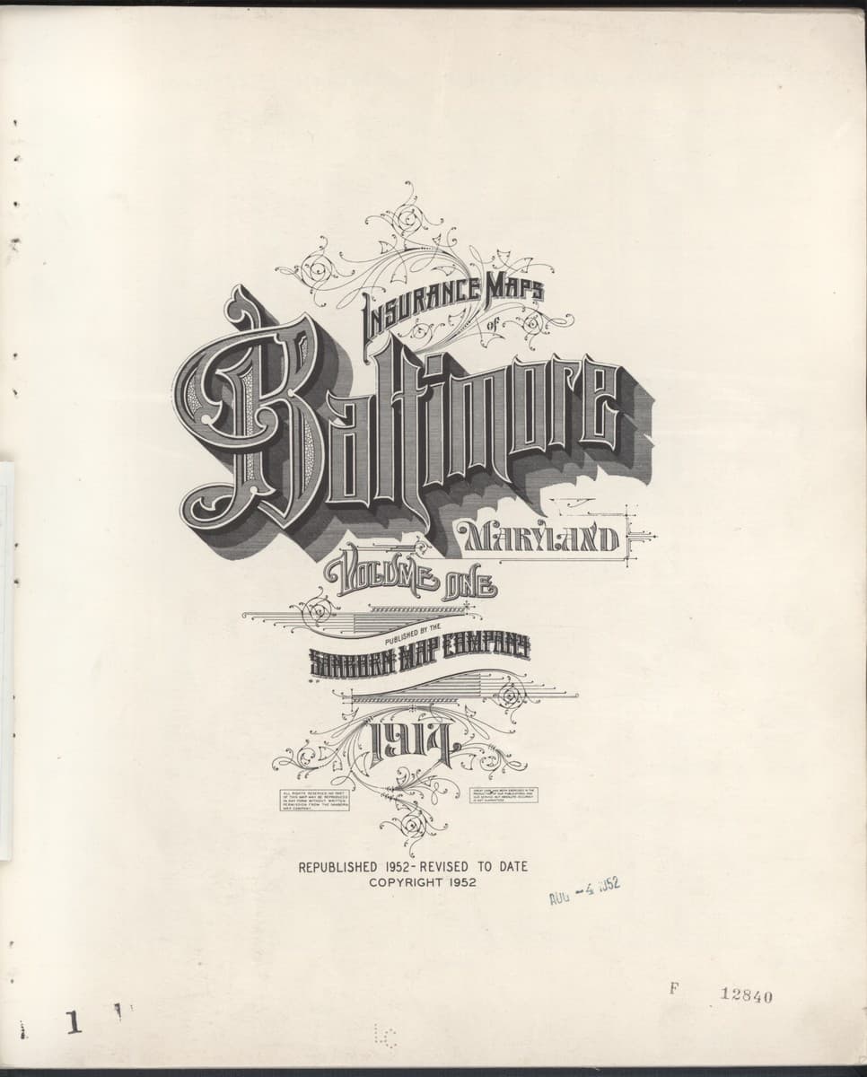 Framed print of Baltimore, Maryland (1914)