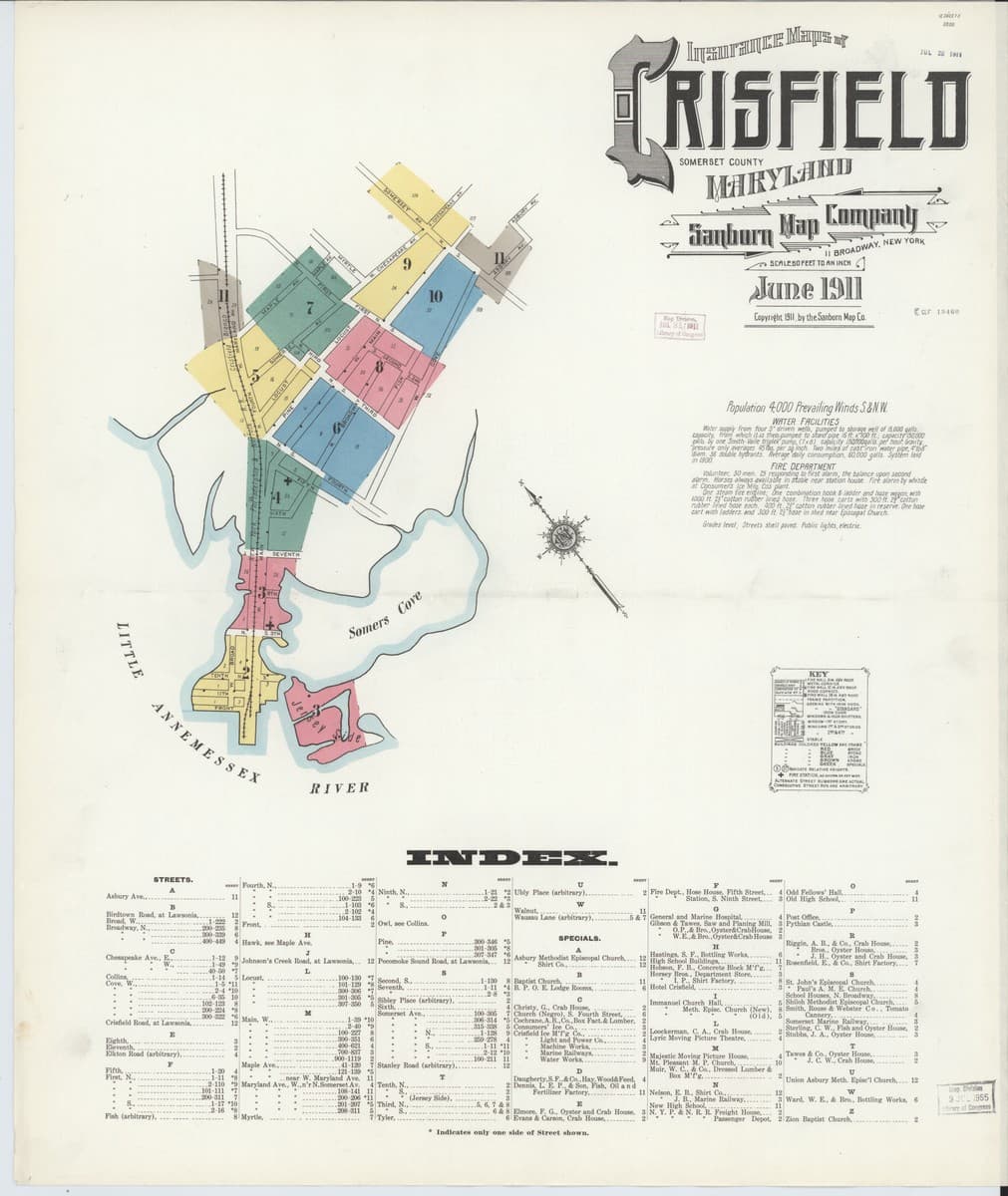 Crisfield, Maryland - 1911 Sanborn Map