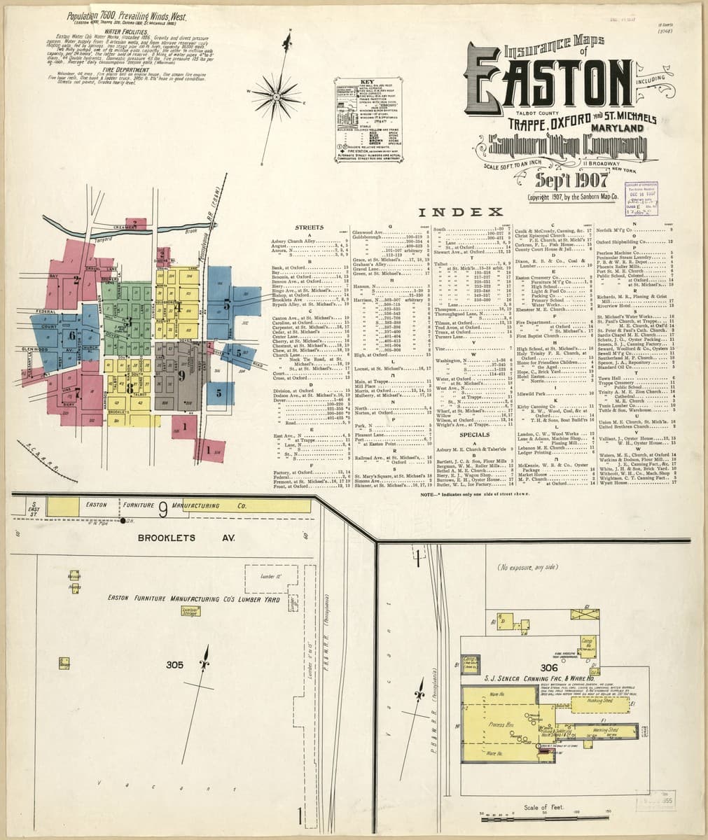 Easton, Maryland - 1907 Sanborn Map
