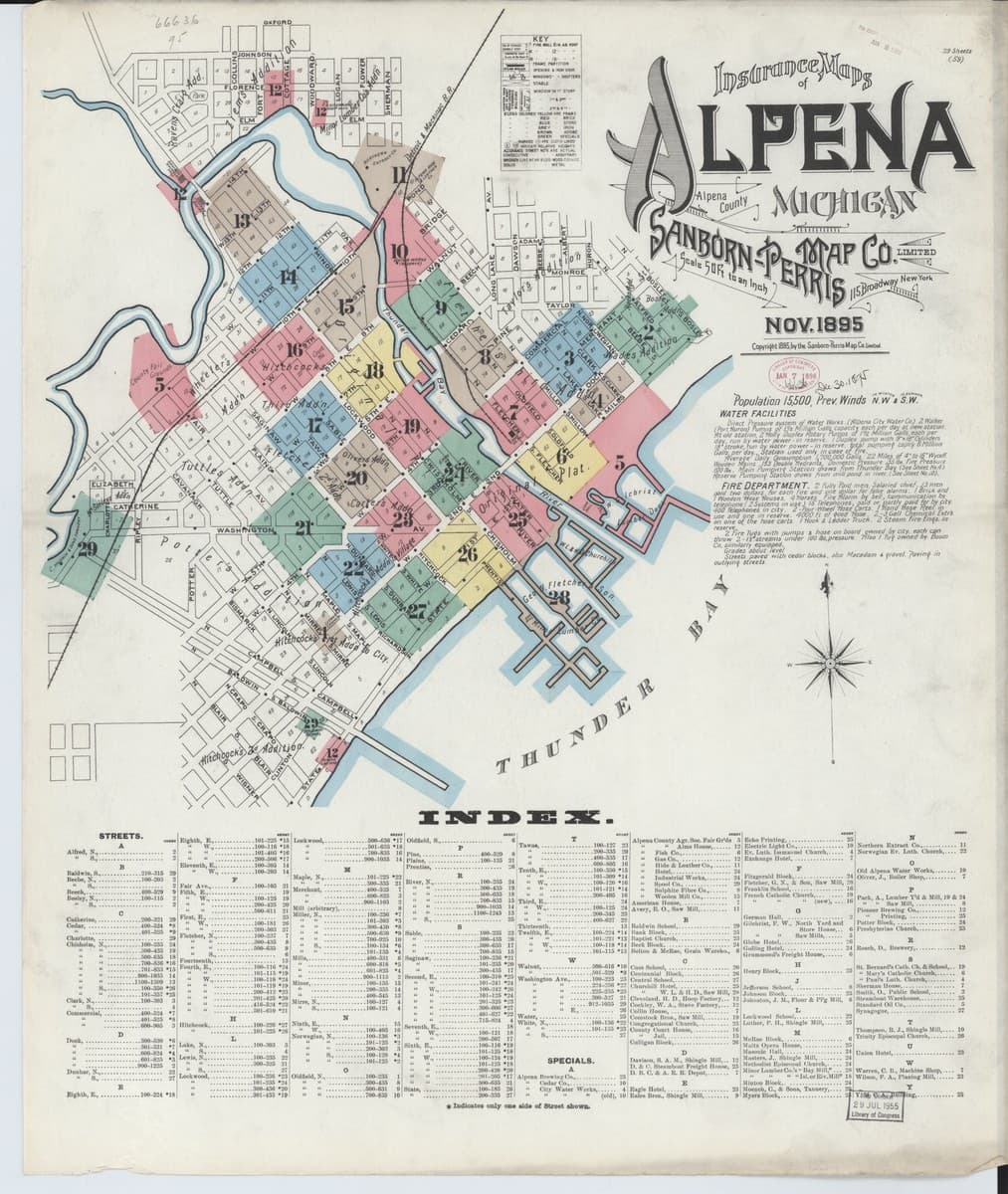 Alpena, Michigan - 1895 Sanborn Map