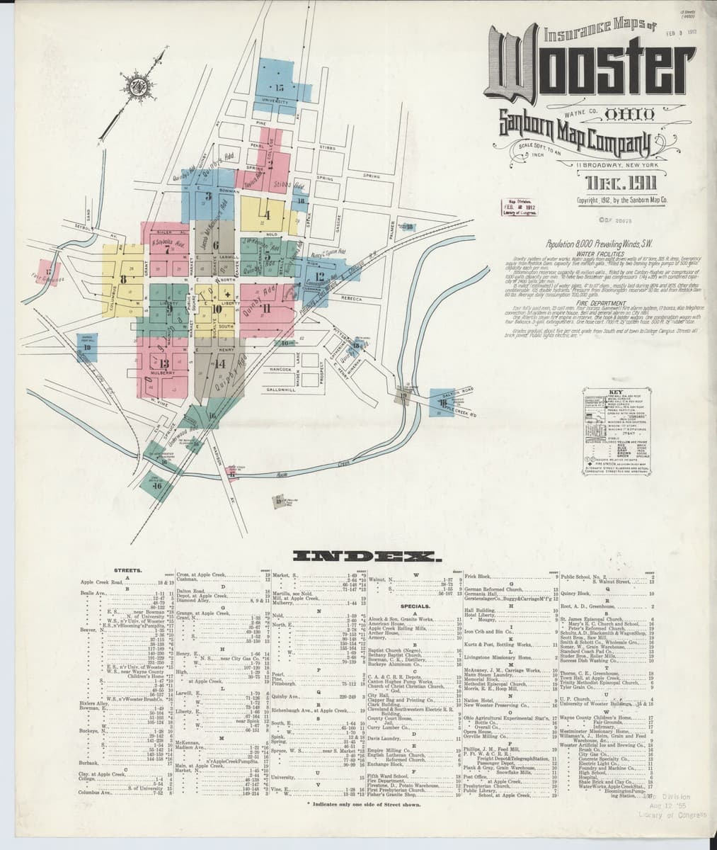 Wooster, Michigan - 1911 Sanborn Map