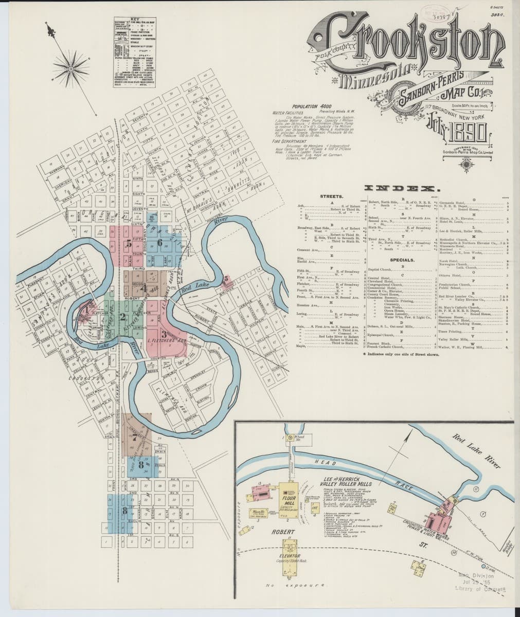 Crookston, Minnesota - 1890 Sanborn Map