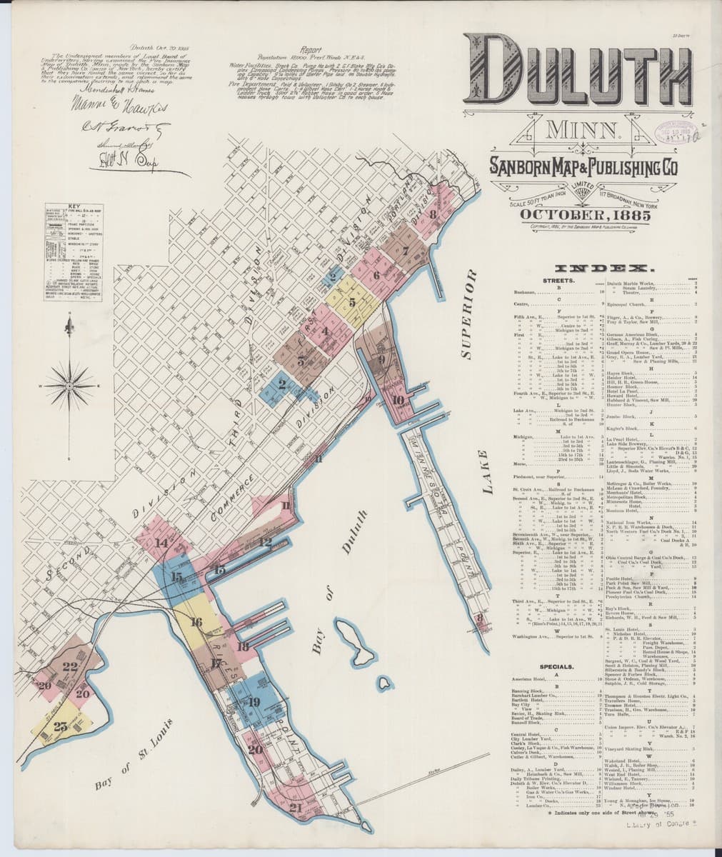Duluth, Minnesota - 1885 Sanborn Map