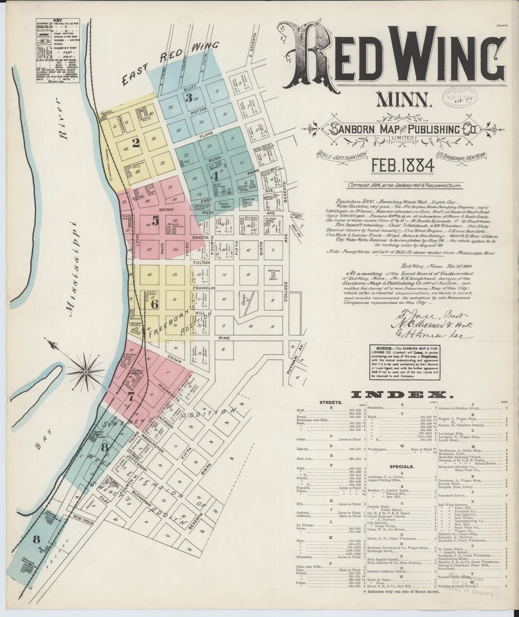 Red Wing, Minnesota - 1884 Sanborn Map