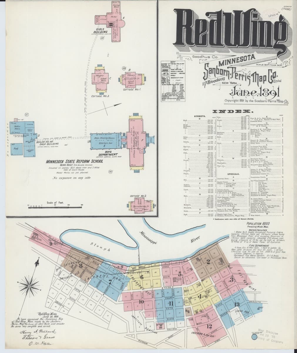 Red Wing, Minnesota - 1891 Sanborn Map