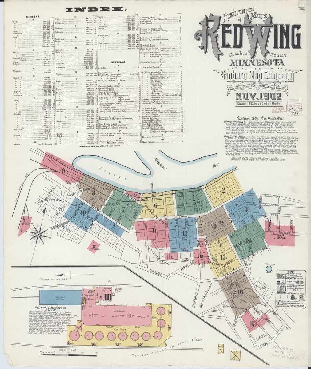 Red Wing, Minnesota - 1902 Sanborn Map