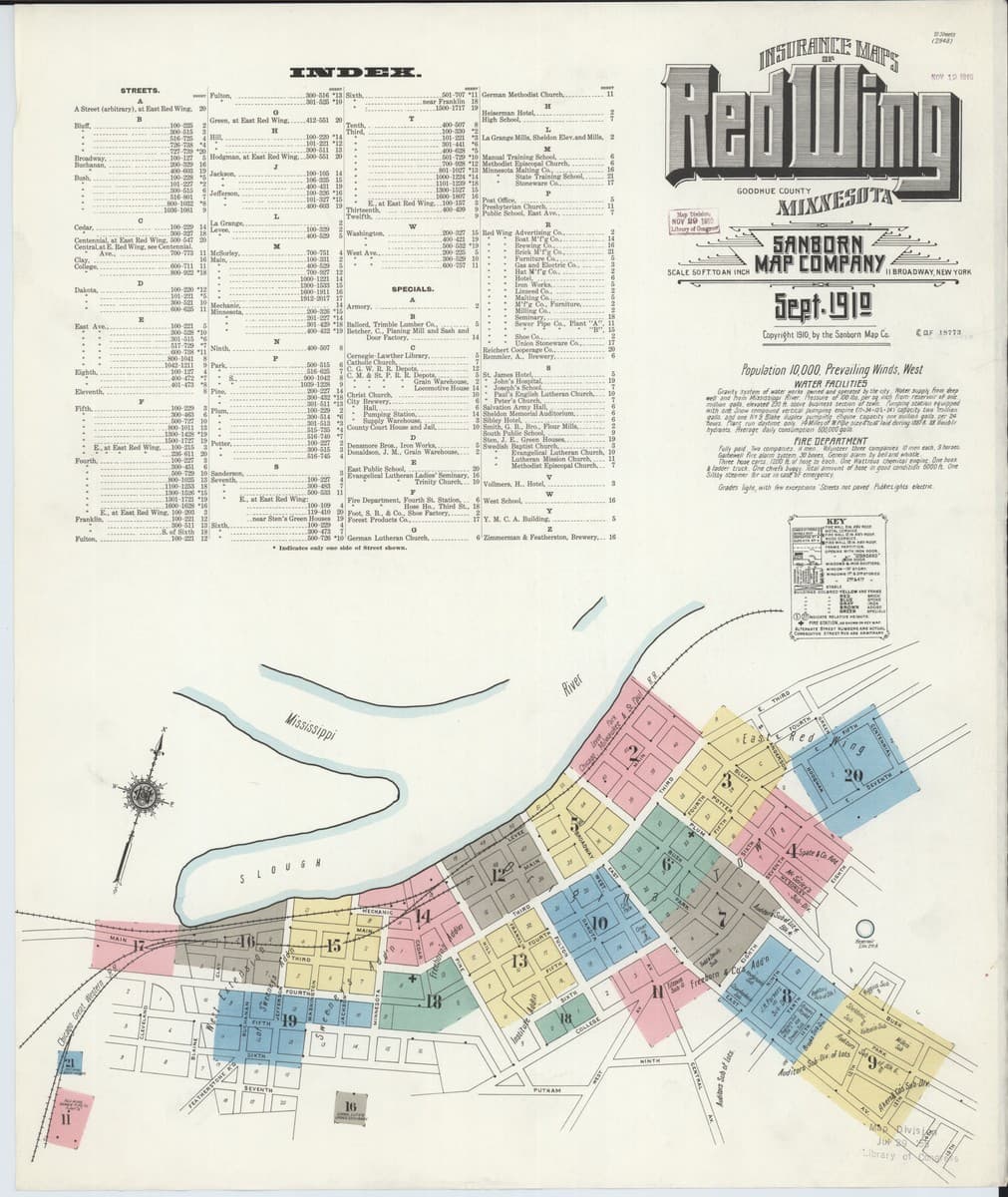 Red Wing, Minnesota - 1910 Sanborn Map