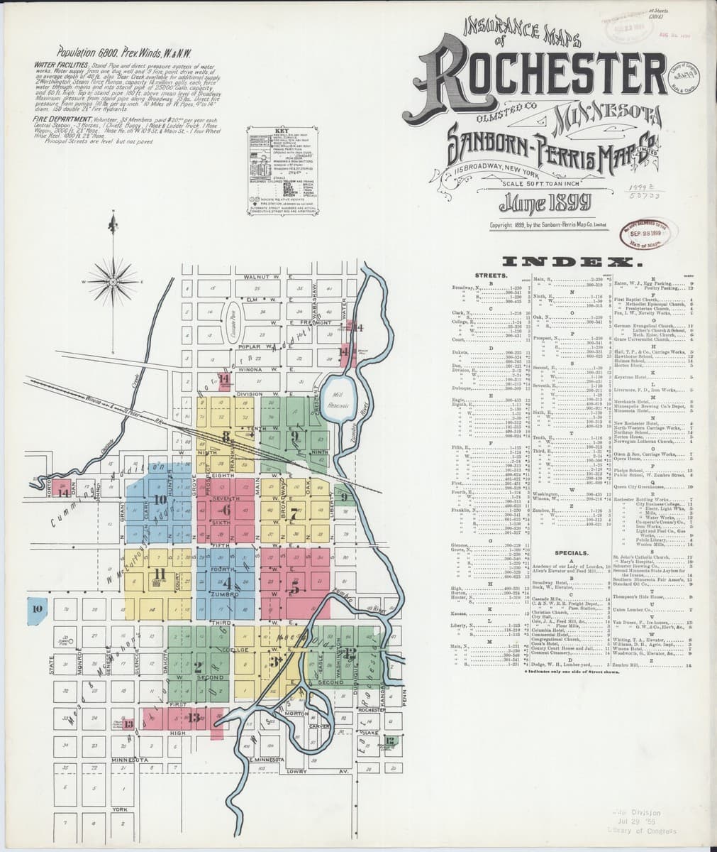 Rochester, Minnesota - 1899 Sanborn Map