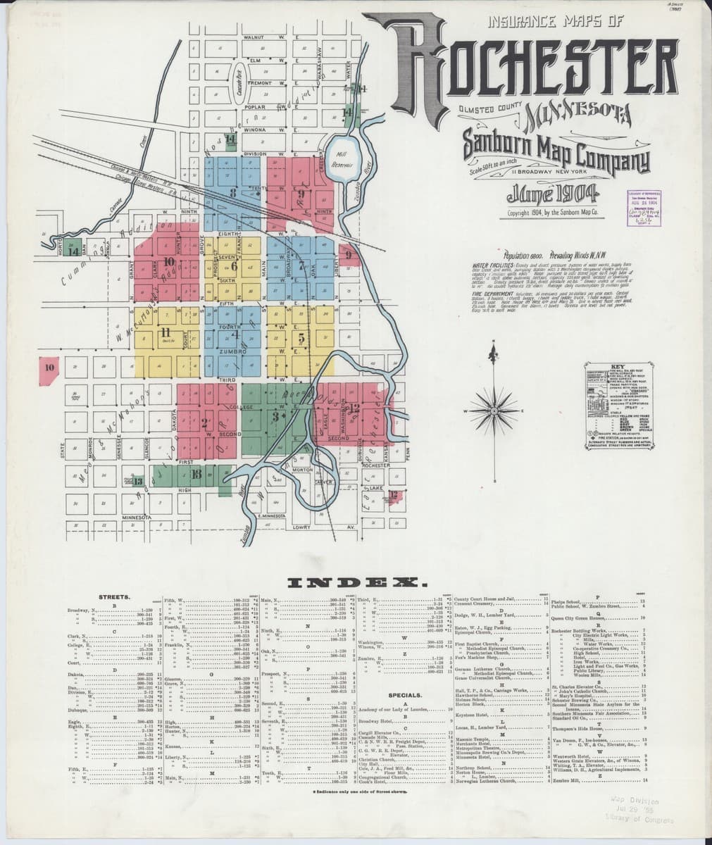 Rochester, Minnesota - 1904 Sanborn Map