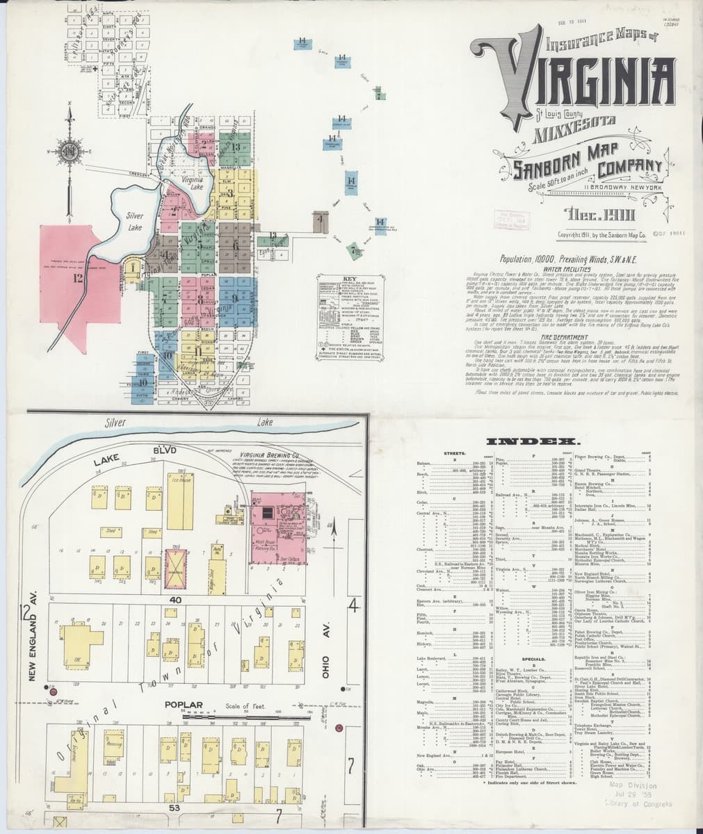 Virginia, Minnesota - 1910 Sanborn Map