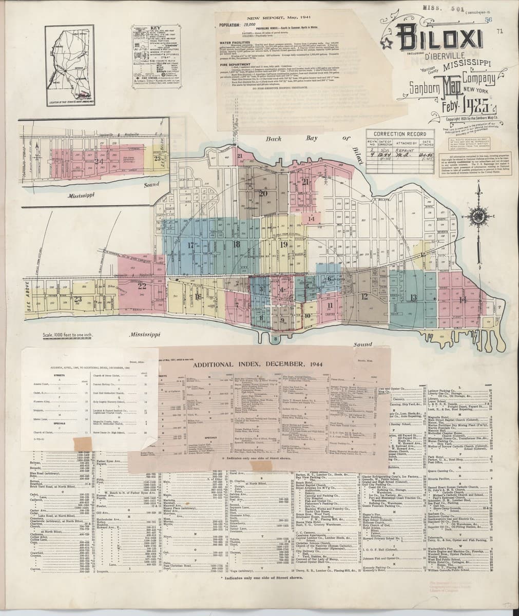 Biloxi, Mississippi - 1925 Sanborn Map