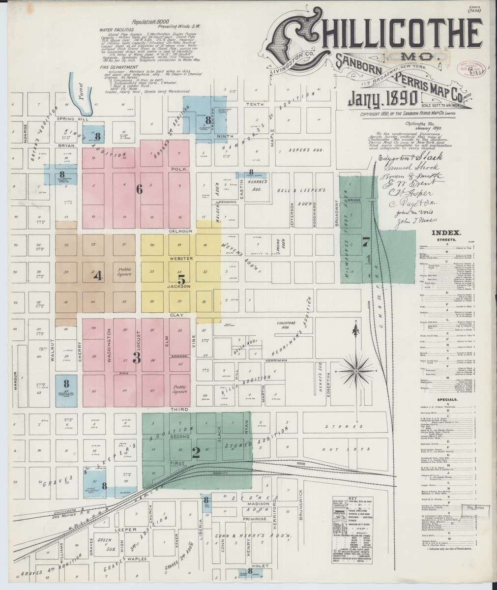 Chillicothe, Missouri - 1890 Sanborn Map