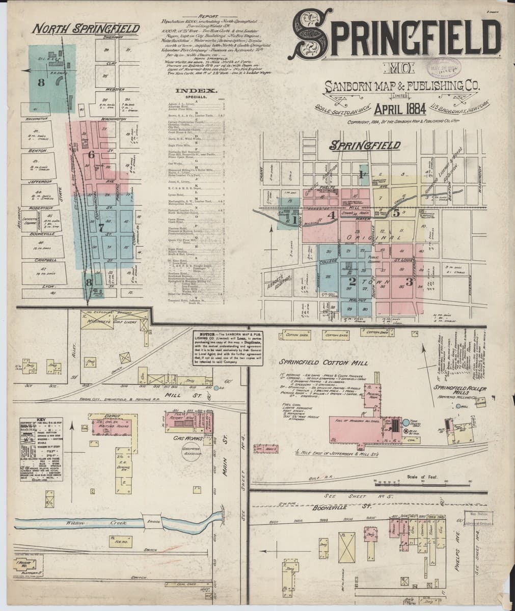Springfield, Missouri - 1884 Sanborn Map
