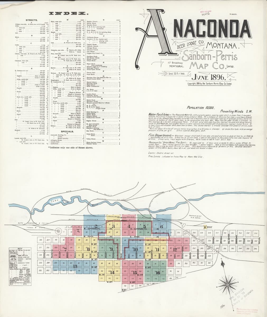 Anaconda, Montana - 1896 Sanborn Map