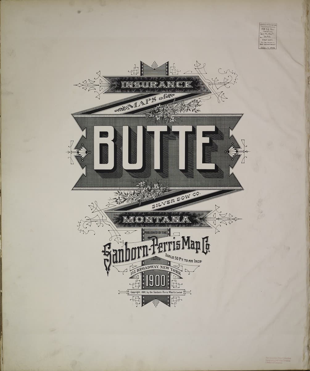 Butte, Montana - 1900 Sanborn Map