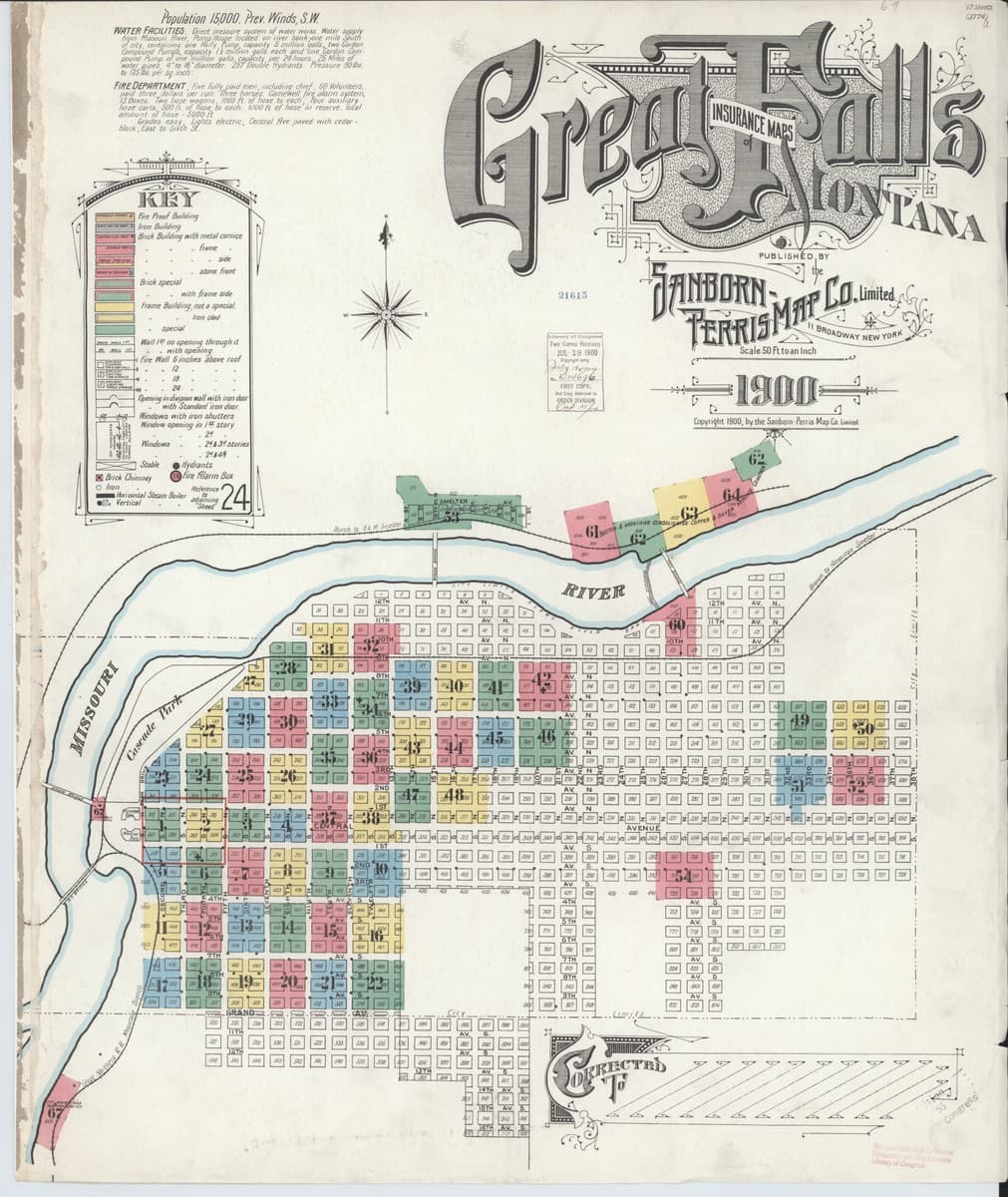 Great Falls, Montana - 1900 Sanborn Map