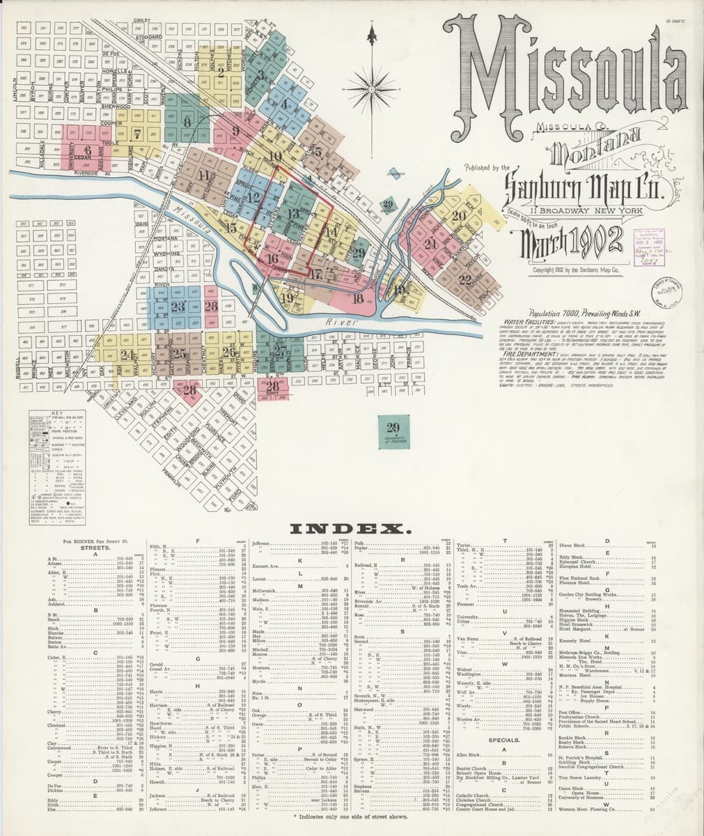 Missoula, Montana - 1902 Sanborn Map