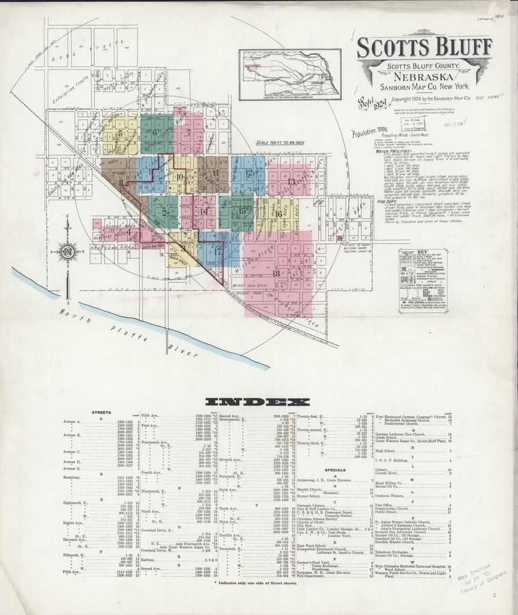 Scottsbluff, Nebraska - 1924 Sanborn Map