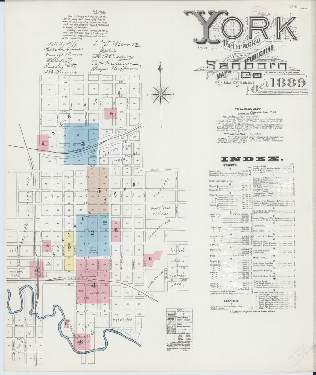 York, Nebraska - 1889 Sanborn Map
