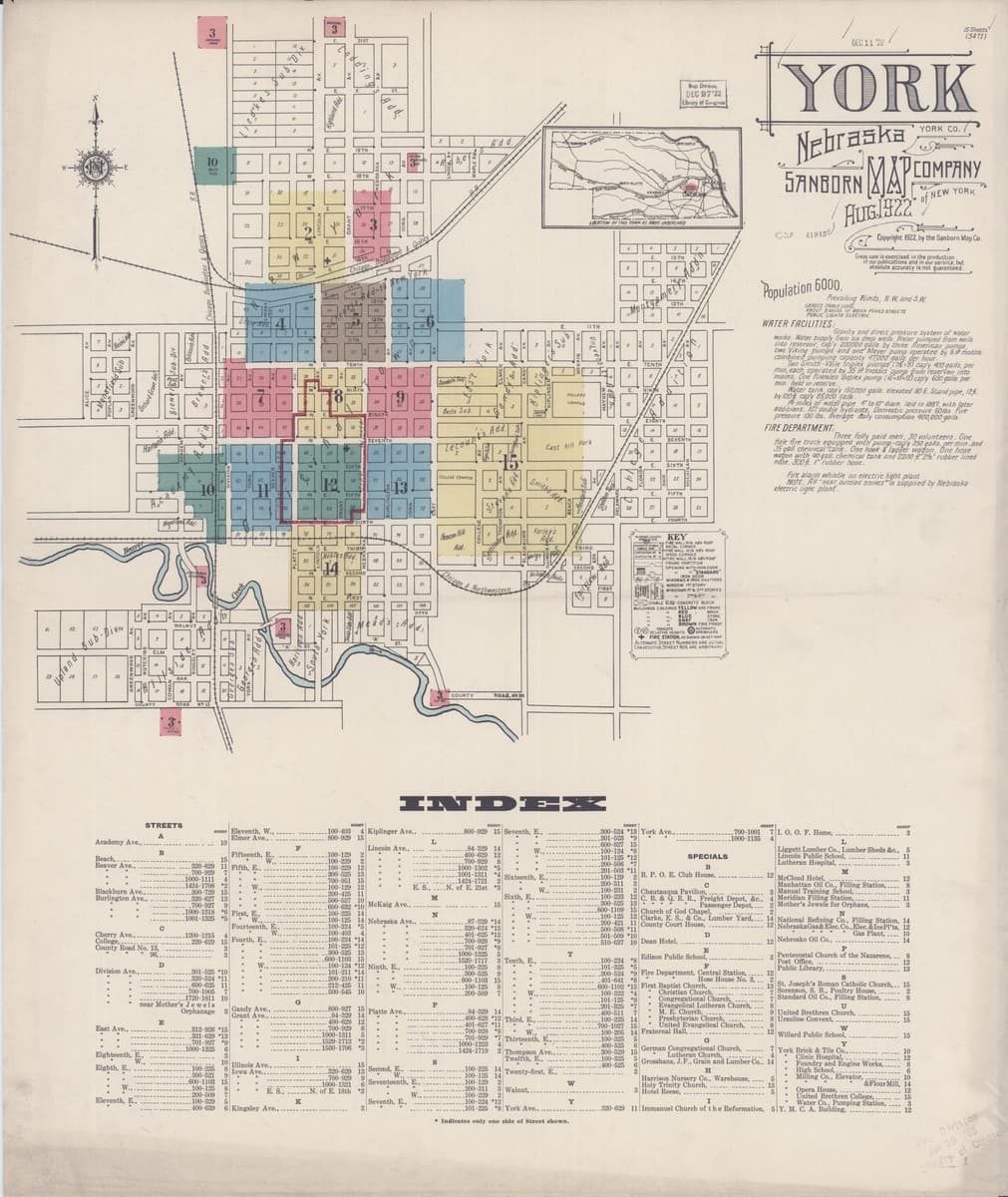 York, Nebraska - 1922 Sanborn Map
